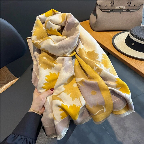 Bufanda De Cachemir Cálida De Invierno Para Mujer, Pashmina