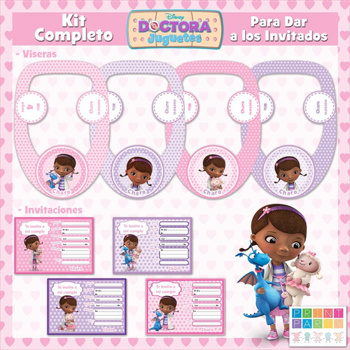 Doctora Juguetes Kit Imprimible Personalizado Con Candy Bar