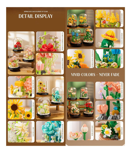 Jollcnoia Dreamy Tulips Home Bouquets Construindo Toy Com De