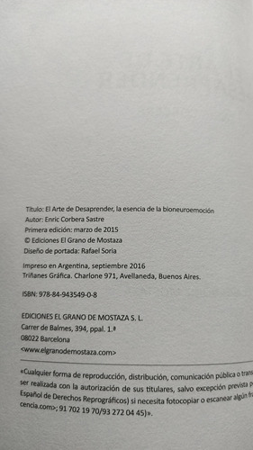 El Arte De Desaprender Enric Corbera (Usado)