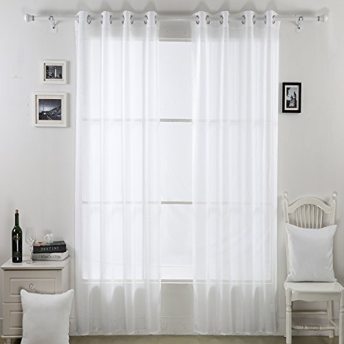 Cortinas Decorativas Translucidas Con Ojales De Lino 2 Corti