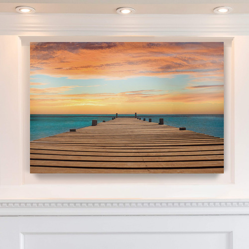 Decoración Moderna En Lienzo Atardecer En Aruba 30 X 45 Cm