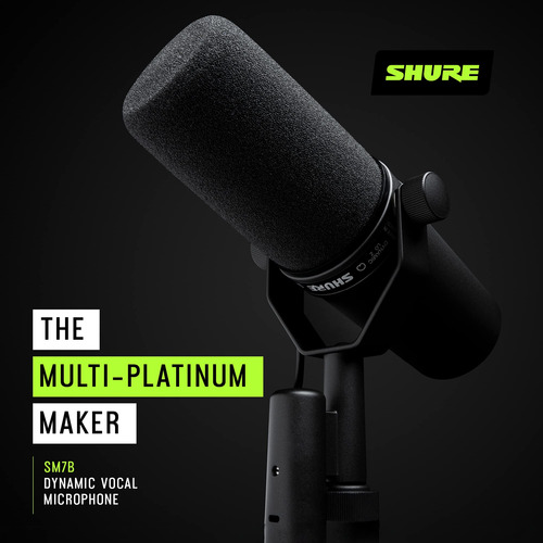 Micrófono Dinámico Vocal Shure Sm7b Para Transmisión, Podcas