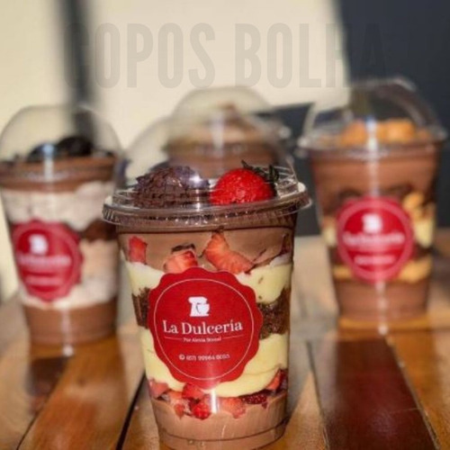 10 Copo 360 Ml Tampa Bolha E Divisória Pipoca E Algodão Doce