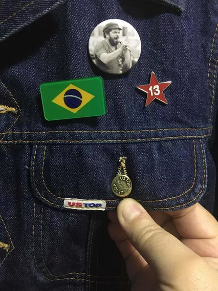 Ustop Jaqueta Jeans Vintage Anos 70 E 80 Botons Lula E Pt