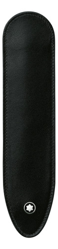 Portapluma Montblanc Cuero Suave Grabado 1 Pza Negro Negro