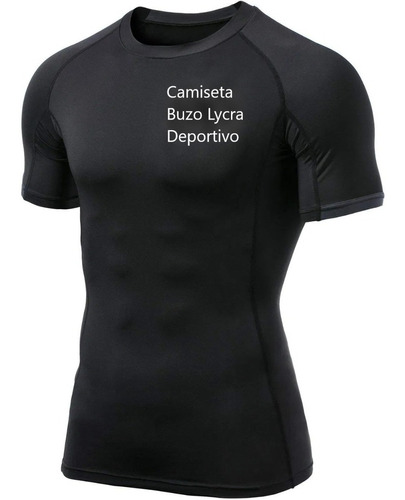 Camiseta Lycra Buzo Deportivo Hombre Manga Corta Fitness ¡