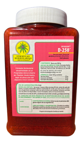 D-250 (flor De San Pedro) Formulas Herbolarias De Chapingo