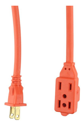 1 Pza Extensión Sanelec Uso Rudo 2 Mts Naranja 2x16