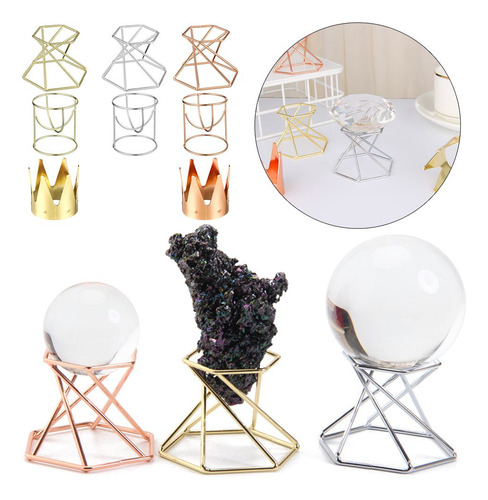 Soporte De Exhibición De Bolas De Cristal Con Base De Piedra