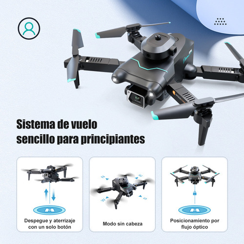 Mini Drone Con Cámara Hd 4k Control Remoto Batería Negro
