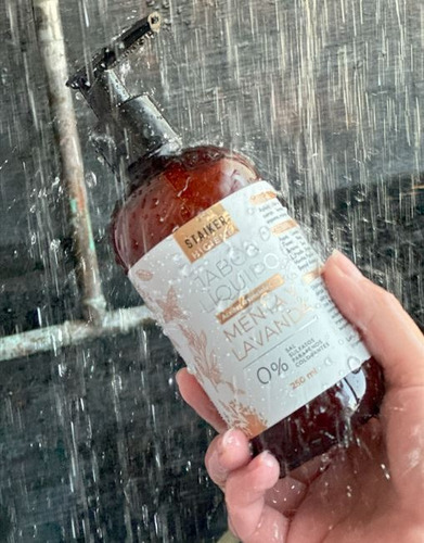 Jabón Liquido Suave Para Cara Y Cuerpo Con Menta Y Lavanda