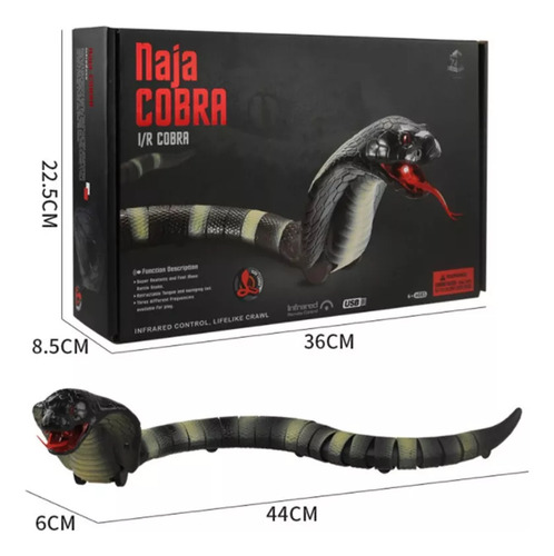 Juguete De Serpiente Rc Con Control Remoto Recargable Realis