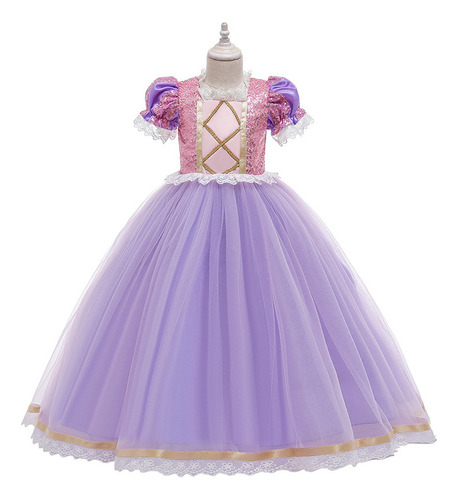 Vestido De Princesa De Pelo Largo, Ropa Para Niños, Vestido