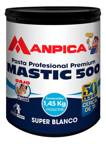 Mastique Mastic-500 Manpica 1/4 De Galón