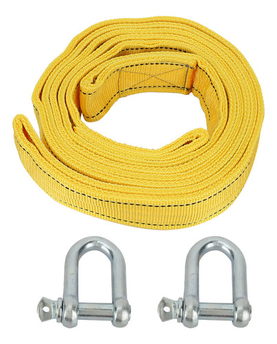 Remolque Amarillo Recovery Tow Strap De 8 Toneladas De Alta