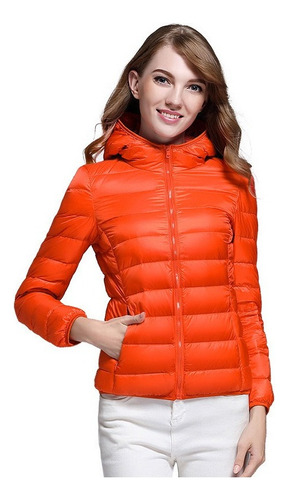 Chaqueta Impermeable Acolchada Delgada Y Cálida Para Mujer