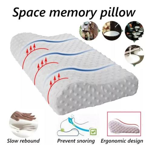 Pack X2 Almohada Memory Cervical Ortopédica Con Memoria