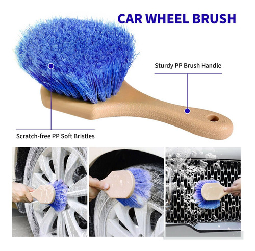 Kit De Cepillo De Lavado Para Automóvil Con Mango Largo