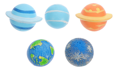 Set De 5 Pegatinas Magnéticas 3d Planet Para Nevera, Decorac