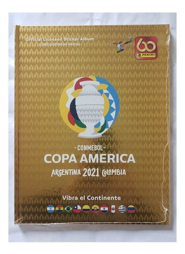 Álbum Capa Dourada Figurinhas Copa América 2021 Completo