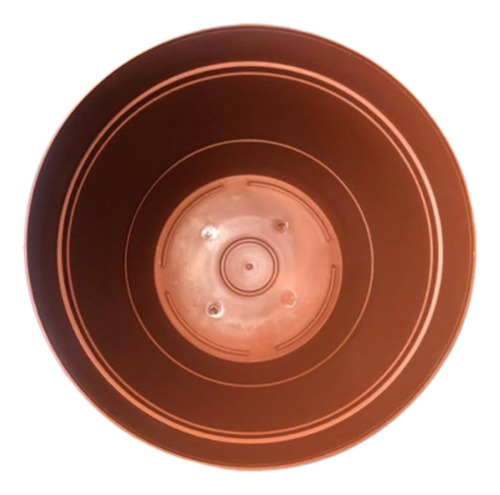 Kit De 5 Macetas Jumbo # 16 Redonda Grande 37 Lts Terracota Lisa