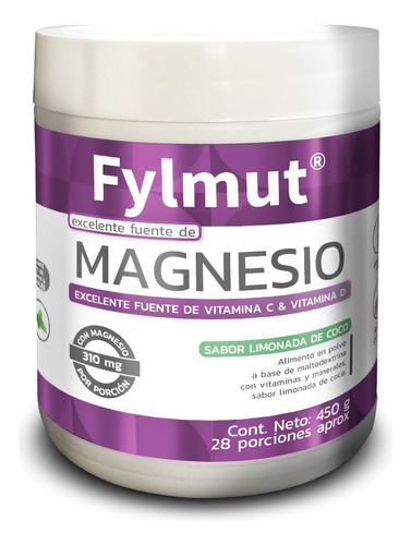 Magnesio Vitamina C Vitamina D Vita+ Sabor Limonada Coco 450