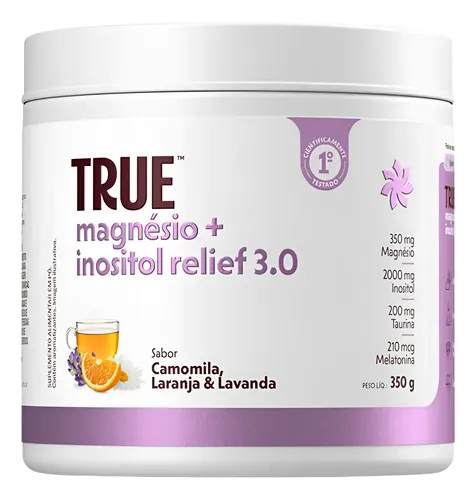 Magnésio Bisglicinato Inositol 3.0 350g True Source Taurina