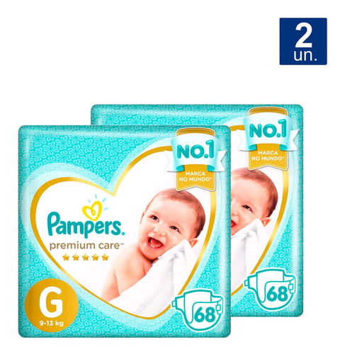 Kit De Fralda Pampers Premium Care Tamanho G Pacote Hiper Co