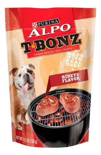 Snacks Alpo Tbonz Ribeye 128 Gr. Purina Premios Perro 