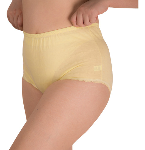Pantaleta Completa Algodon Dama Cintura Alta 48 Piezas