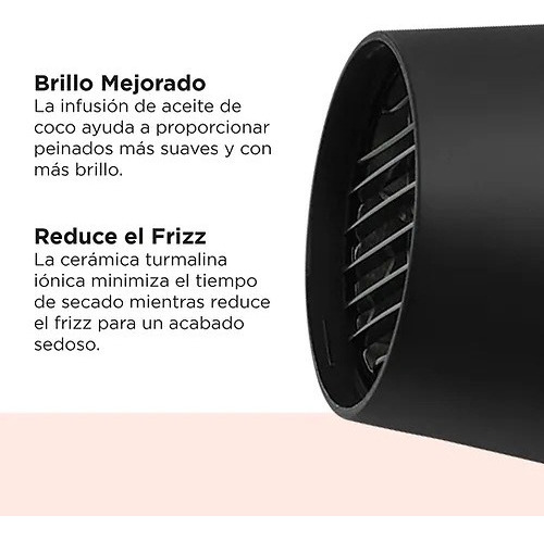 Secadora De Cabello Revlon Smoothstay Rvdr5317 Color Negro