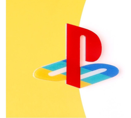  Pin Acrílico Playstation Logo (escarapelas, Pines Broche)