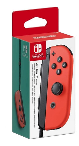 Controle joystick sem fio Nintendo Switch Joy-Con (R) neon red