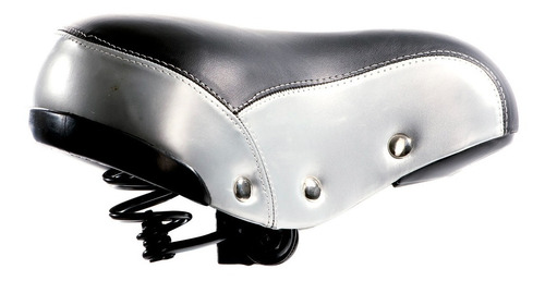 Imagen 5 de 10 de Asiento Para Bicicleta Crusier Confortable Negro C/ Remaches