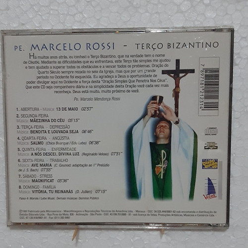 Cd - Padre Marcelo Rossi - Terço Bizantino (Usado)