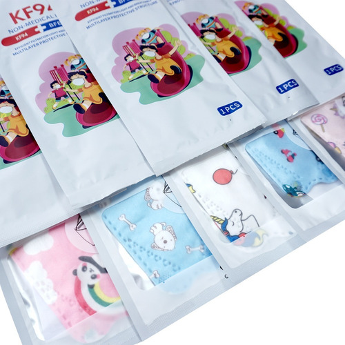 Imagen 7 de 9 de Cubrebocas Kf94 Infantil Certificados Mascarillas10 Pz