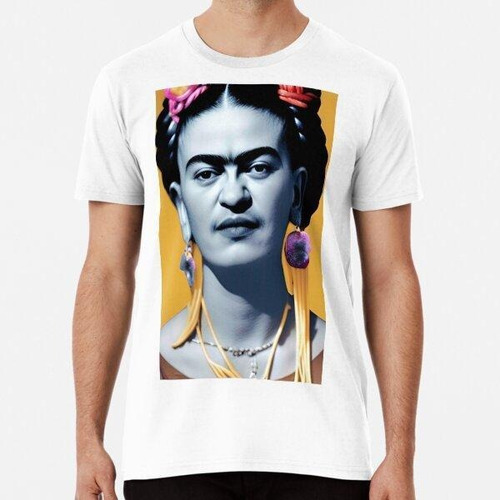 Remera  Autorretrato De Frida Kahlo Con Aretes De Espagueti 