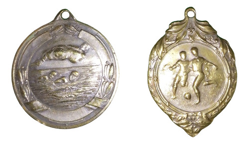 Medallas 2 - Fútbol Y Natación Antiguas
