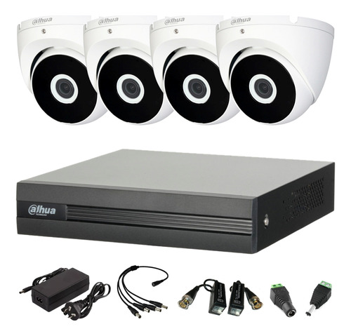 Kit Seguridad Dvr 8 Ch + 4 Cámaras Domo Full Hd Exterior 