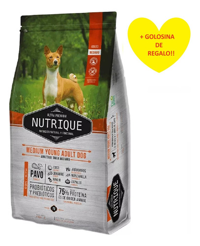 Alimento Nutrique Perro Adulto Medium 12k + Regalo!!