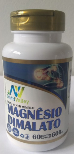 Magnésio Dimalato 60 Cáp. 600 Mg - Nutri Valley