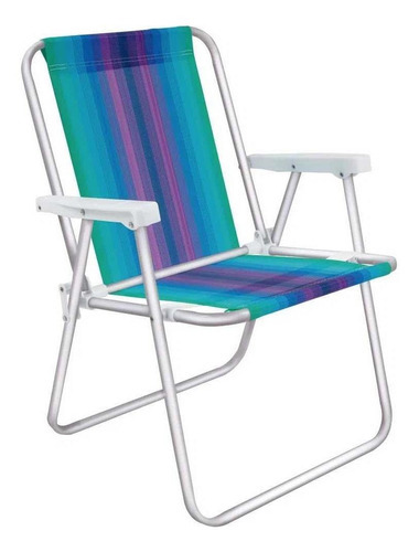 Cadeira Alta Mor Verde/azul/roxo Alumínio Ref.2101