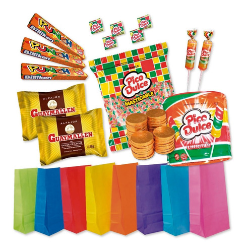 0100 - Combo Golosinas Cumpleaños - Lollipop - 30 Chicos