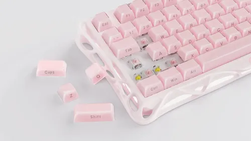 Gravastar Mercury K1 + M1 Pro Kit Gamer Teclado + Mouse Rosa