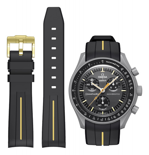 Bracelete De Relógio Bonace Para Omega X Swatch Moonswatch 2