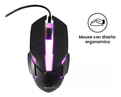 Pack Teclado Mouse Kit Gamer Led Rgb Retroiluminado Mecánico
