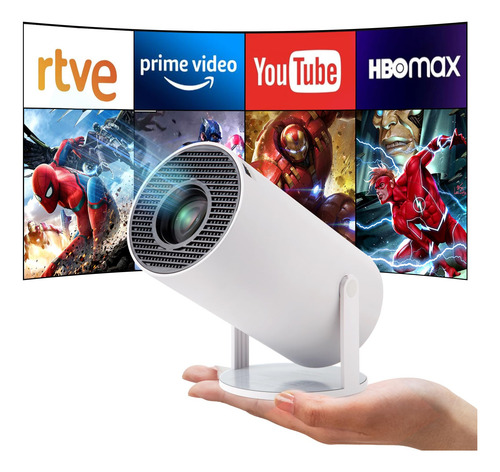 Proyector Hy300pro Android 11 Full Hd 1080p Wifi 6 Bluetooth Gris Oscuro