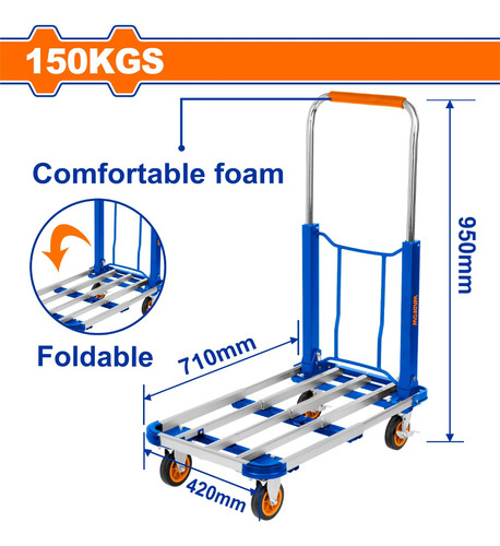 Carro Plegable 150kg Hierro Aluminio Wadfow Wwb9a15 - L N F