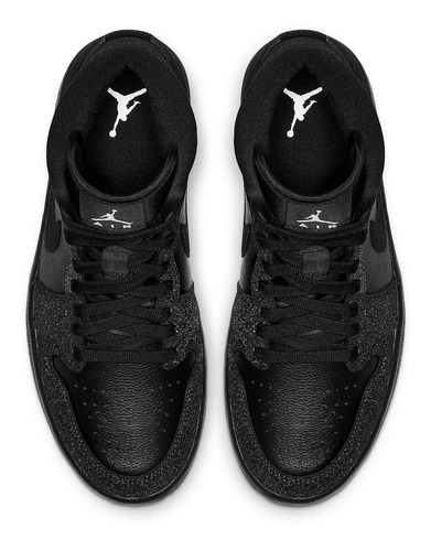 Zapatillas Jordan 1 Mid Glitter Black Bq6472_001